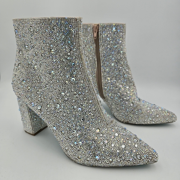 Betsey Johnson Shoes - Betsey Johnson SB-Cady Rhinestones Ankle Booties, Women's Size 8M